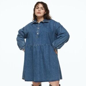H&M CASUAL OVERSIZED DENIM DRESS